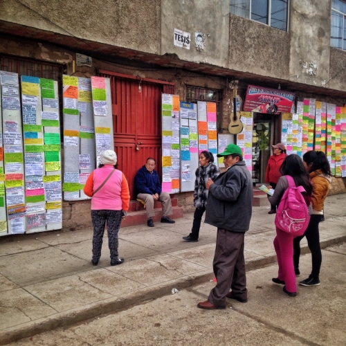 For Rent Wall Listings Puno Peruvian Cultural Quirks