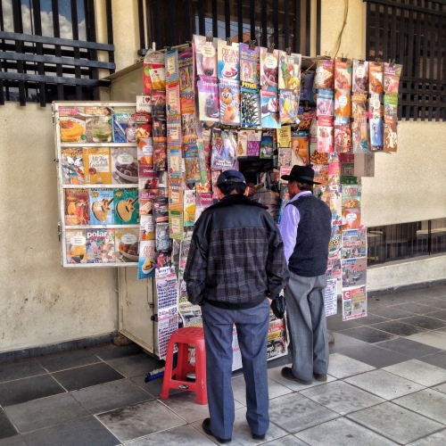 Newspaper Stand Puno Peruvian Cultural Quirks