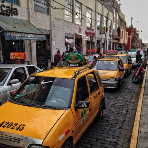 Arequipa Traffic Taxi Peruvian Cultural Quirks